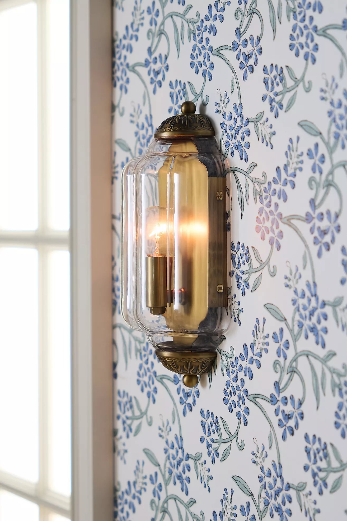 White Flower Wall Sconce For Bedroom Nordic Modern Milk Glass Wall - View #2